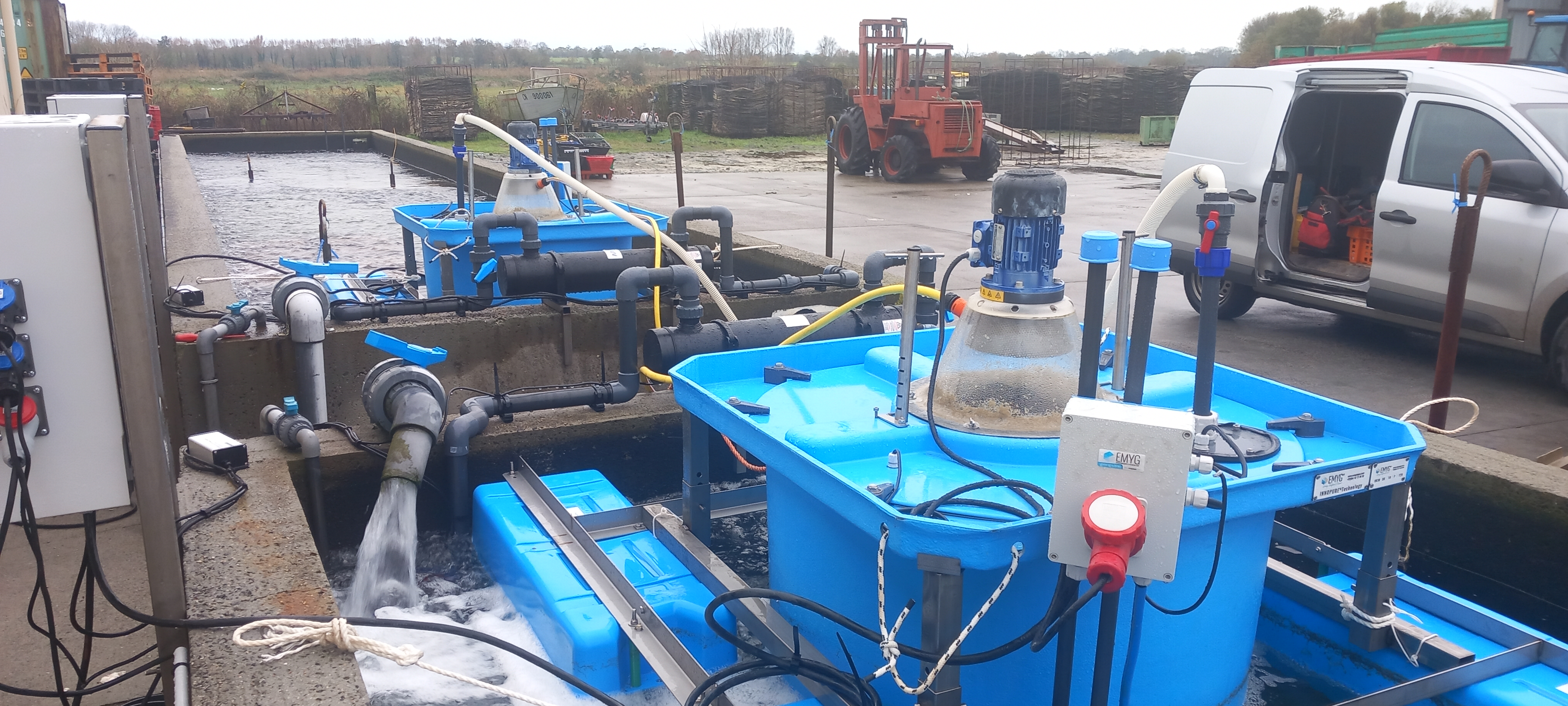 Installation d'aération de bassin ostréicole - Grand Camps Messy | Perdr'Eau, Les Maîtres de l'Eau