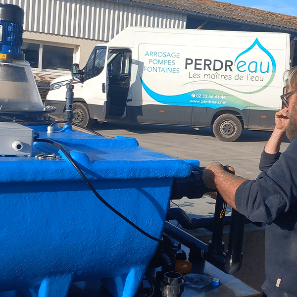 Installation oxygénation bassin ostréicole Grand Camp Messy | Perdr'Eau, Les Maîtres de l'Eau