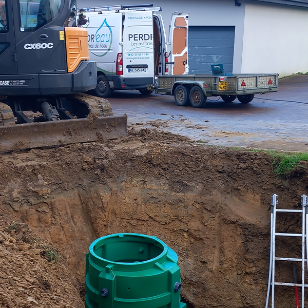 Installation d'un système de pompe de relevage des eaux à La Haye, La Manche | Perdr'Eau, Les Maîtres de l'Eau