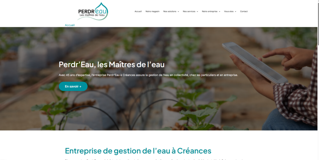 Lancement du nouveau site 2026 | Perdr'Eau, Les Maîtres de l'Eau